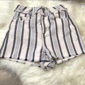 Topshop Moto High Waisted Denim Striped Mo…